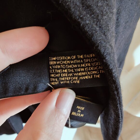 Pauw Amsterdam Black Wool Long Vest L - Picture 10 of 11